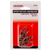 VoltFlow Crocodile Clips 12V 10Amp Non Insulated 4 Piece